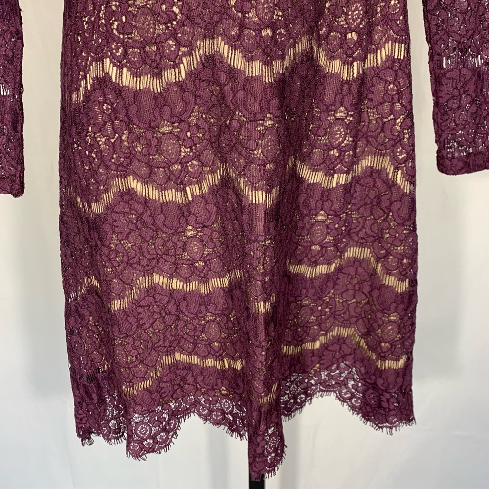 Xhilaration Eyelash Lace Long Sleeve Dress - Picture 3 of 14